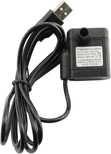 Bomba de agua USB mini bomba de agua sumergible Mini acuario fuente de peces estanque tanque bomba DC 3.5-9V 3W 200LH