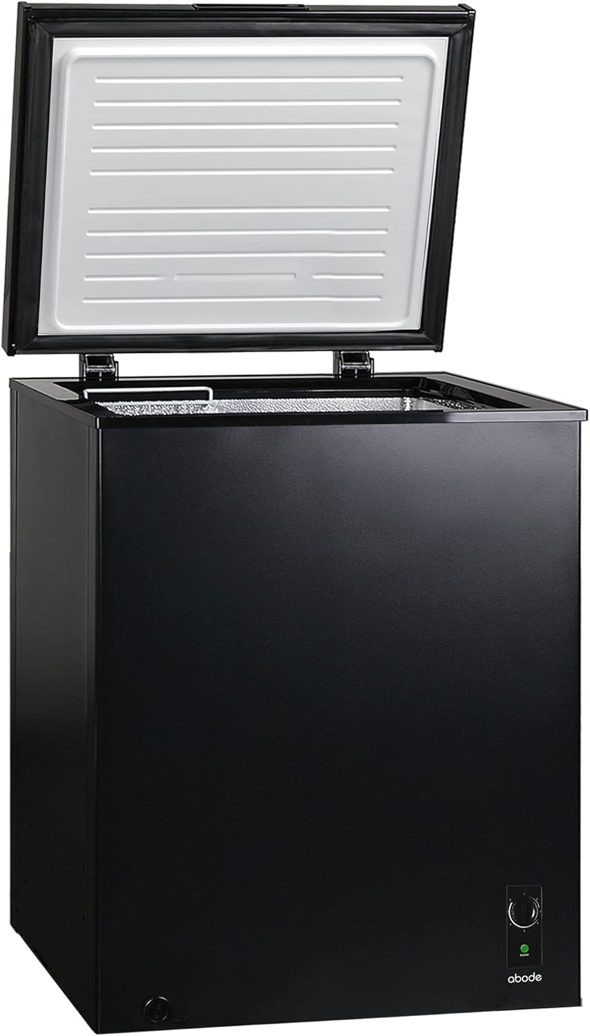 Abode ACF142B Freestanding Black Chest Freezer 142L with Removable Wire