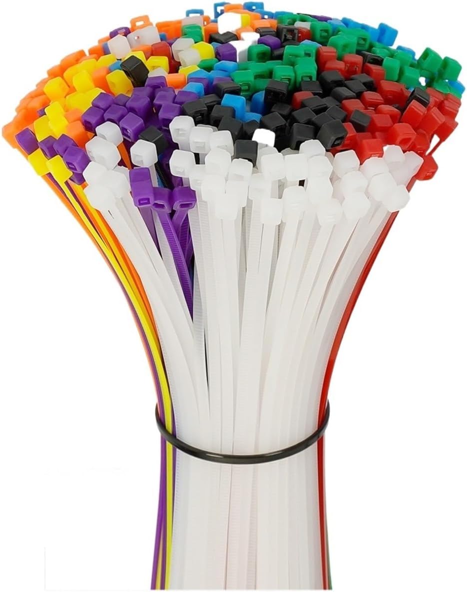 ケーブルタイ、多目的プラスチックネクタイラップ、 3&times;200mm 100 個マルチカラー Slelock ナイロン ケーブル タイ