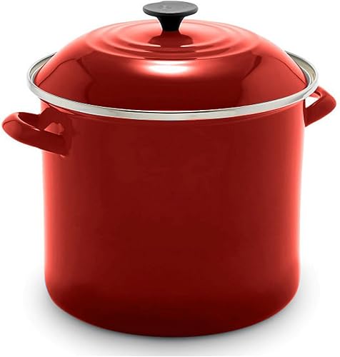 Olla Le Creuset con tapa de acero esmaltado, 6 cuartos de galón, para fuego, Ostra