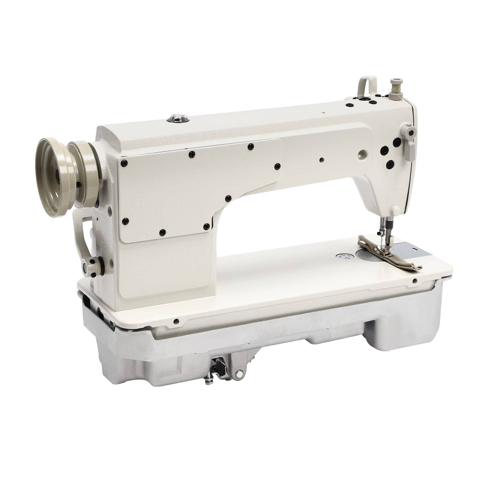 Industrienähmaschine Nähmaschine Automatische Lockstitch Maschine Dicke Material Leder Nähmaschine für Nähen und Reparieren von Taschen, Puppen Weiß