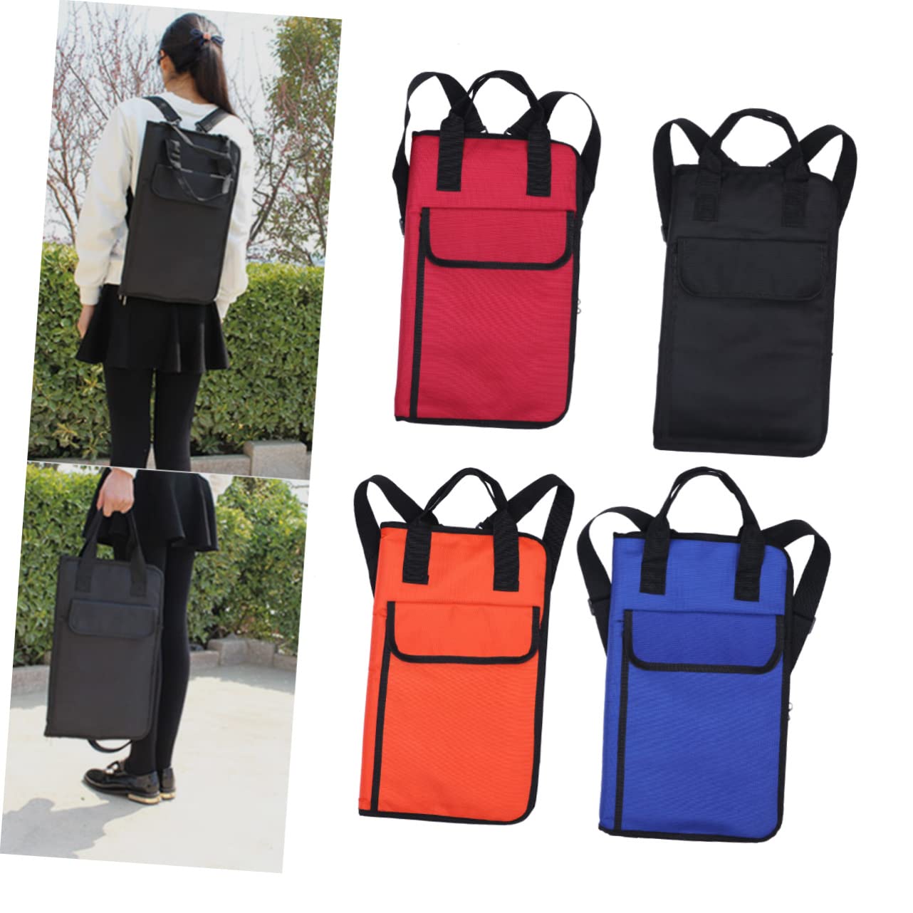 SUPVOX Drumstick Holder Bag for Boys and Girls Comfortable Shoulder Drum Mallet Backpack Large Capacity Drum Stick Bag Case Accessories