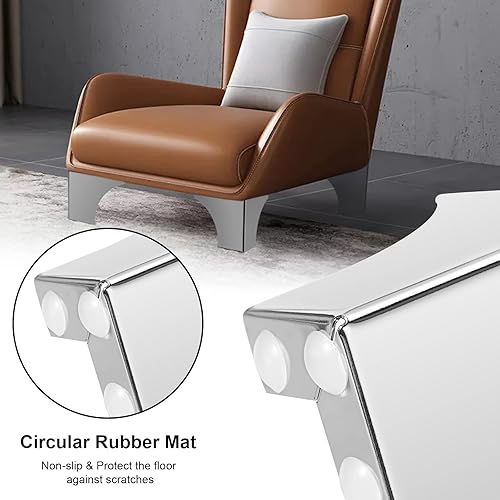 Miniatura 5 de BSTKEY Juego de 4 patas de metal moderno para muebles de 3.9 in, con tornillos de montaje, patas de repuesto para muebles, muebles, muebles,