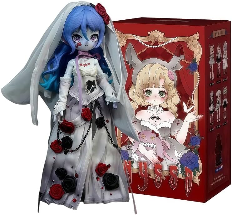 Nyssa Bizarre Nightmare Series 1/12 Action Figure BJD Blind Box (1 of 7 Possible Styles) BJD Doll Cute Figures Collectible Gifts for Birthday (Contains 1 Figure)