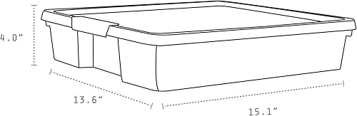 Miniatura 9 de Storex Caja de proyectos para manualidades de aula, organizador de plástico apilable, se adapta a papel de álbumes de recortes de 12 x 12 pulgadas,