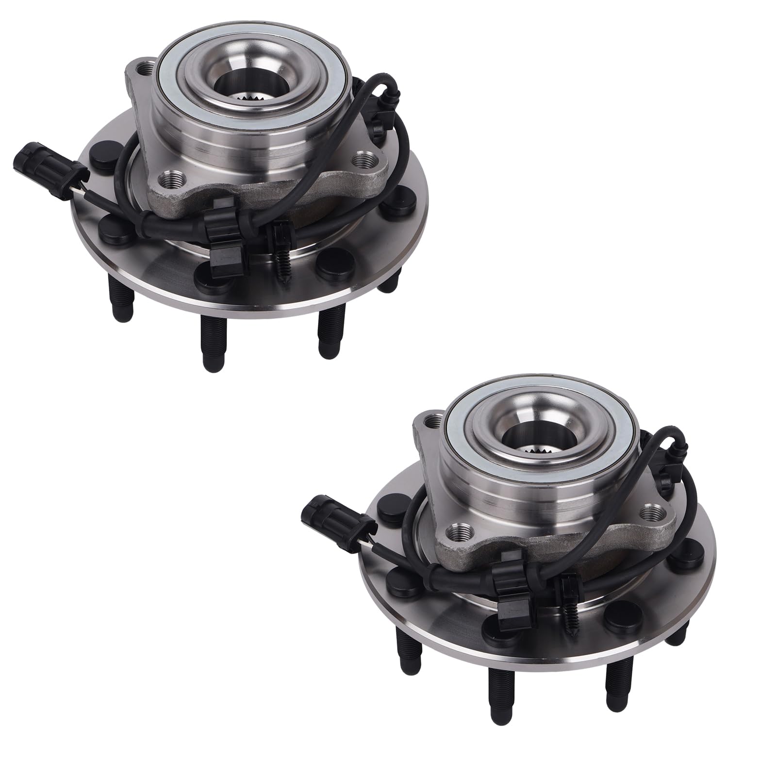 Longgo Heavy Duty Front Wheel Bearing And Hub Assembly | Replacement For 515058 | Compatible With Silverado, Sierra 1500, Suburban Yukon XL, Avalanche, Hummer H2 | 4x4 Models Only | 8 Lugs With ABS