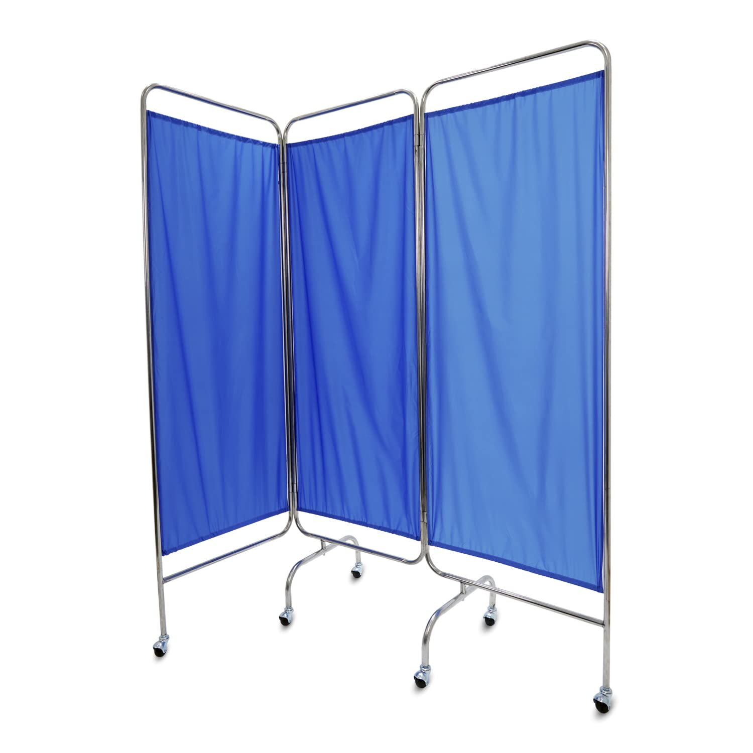 KosmoCare Hospital Bed Screen for Home Care 3-Panel | Room Divider Folding Screen, Adjustable & Foldable Design with Aluminum Panels | Medical Privacy Screen for Home Patients & Elderly | Blue