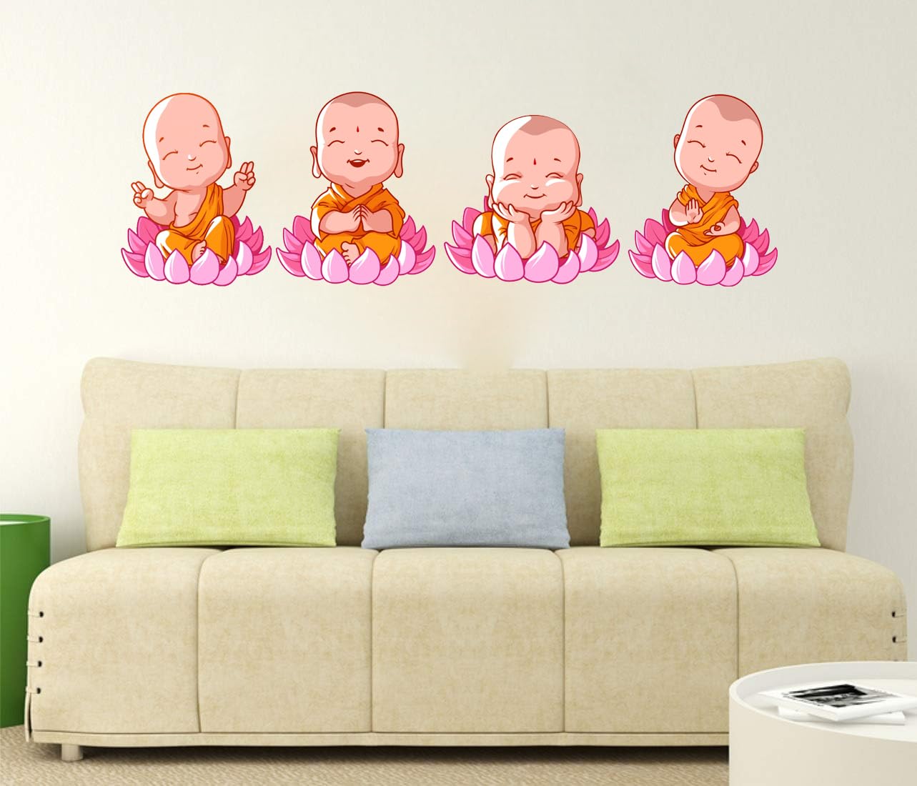INKEDIFY 120 cm Buddha Cute Baby Monk –Meditation- Warm Welcome - Wall Sticker Self Adhesive Sticker (Pack of 1) (B0CG6CZHFS) Amazon Price History, Amazon Price Tracker
