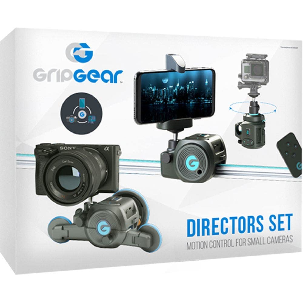 Grip Gear Movie Maker Directors Set - Pocket Sized Camera Motion Control kit Includes - A Slider + Micro Dolly + Pano Mount. Field Tested, Smartphones & Mirorrless Cameras