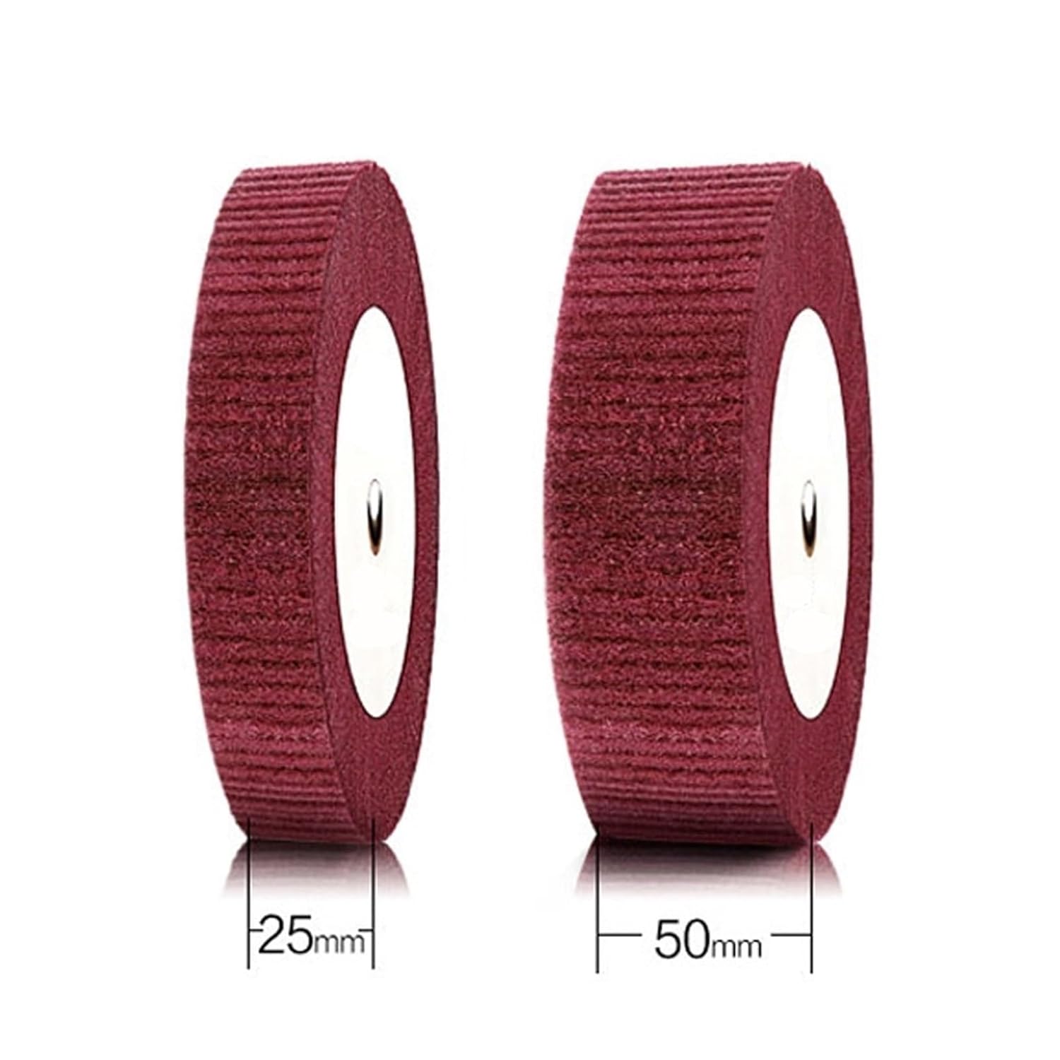 100/125/150/200/250/300mm Non-Woven Flap Brush Polishing Wheel Grit 320 Metal Woodworking Scouring Pad 20mm Bore 1''/2'' Thick