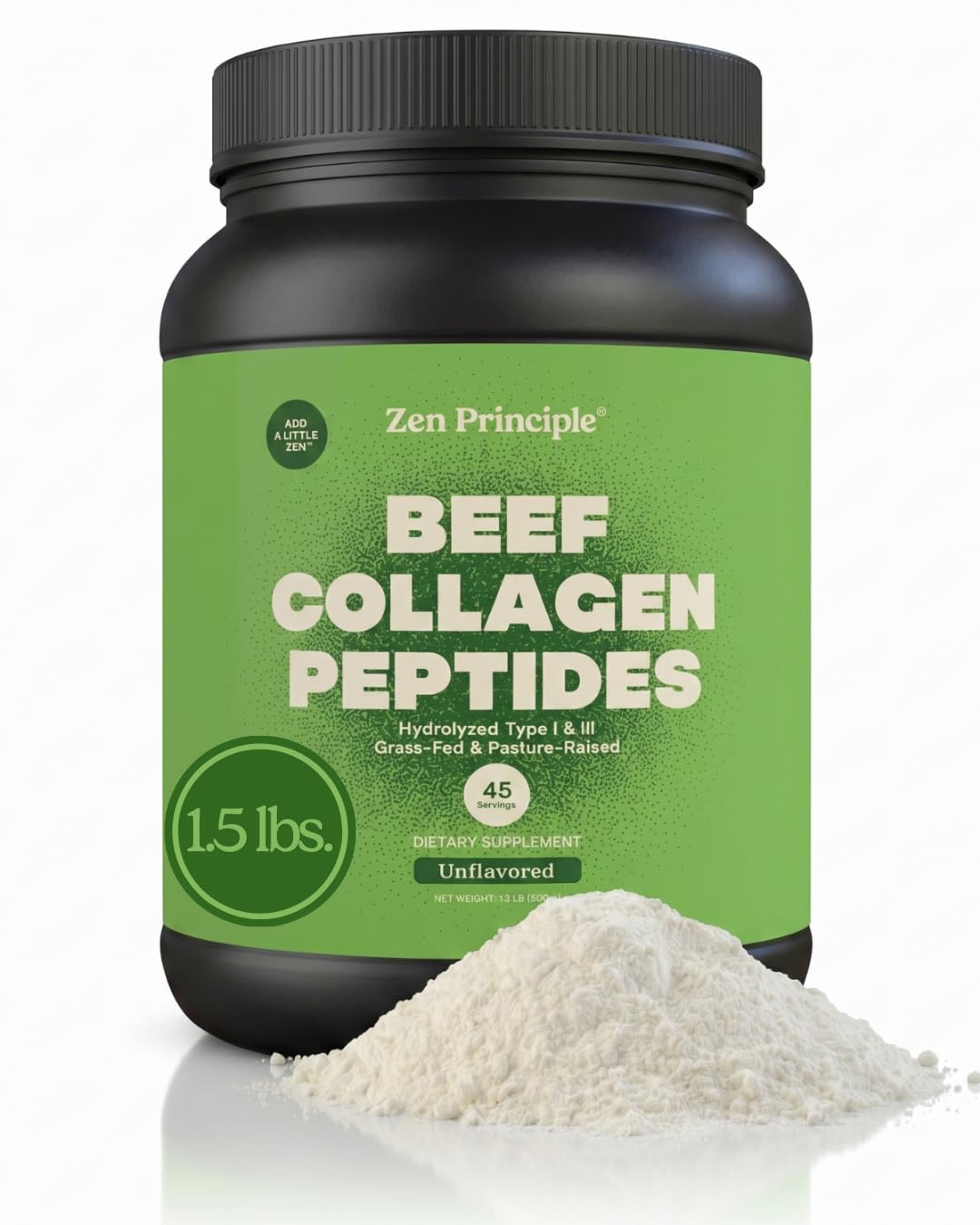 Zen Principle Grass-Fed Agglomerated Hydrolyzed Collagen Peptides
