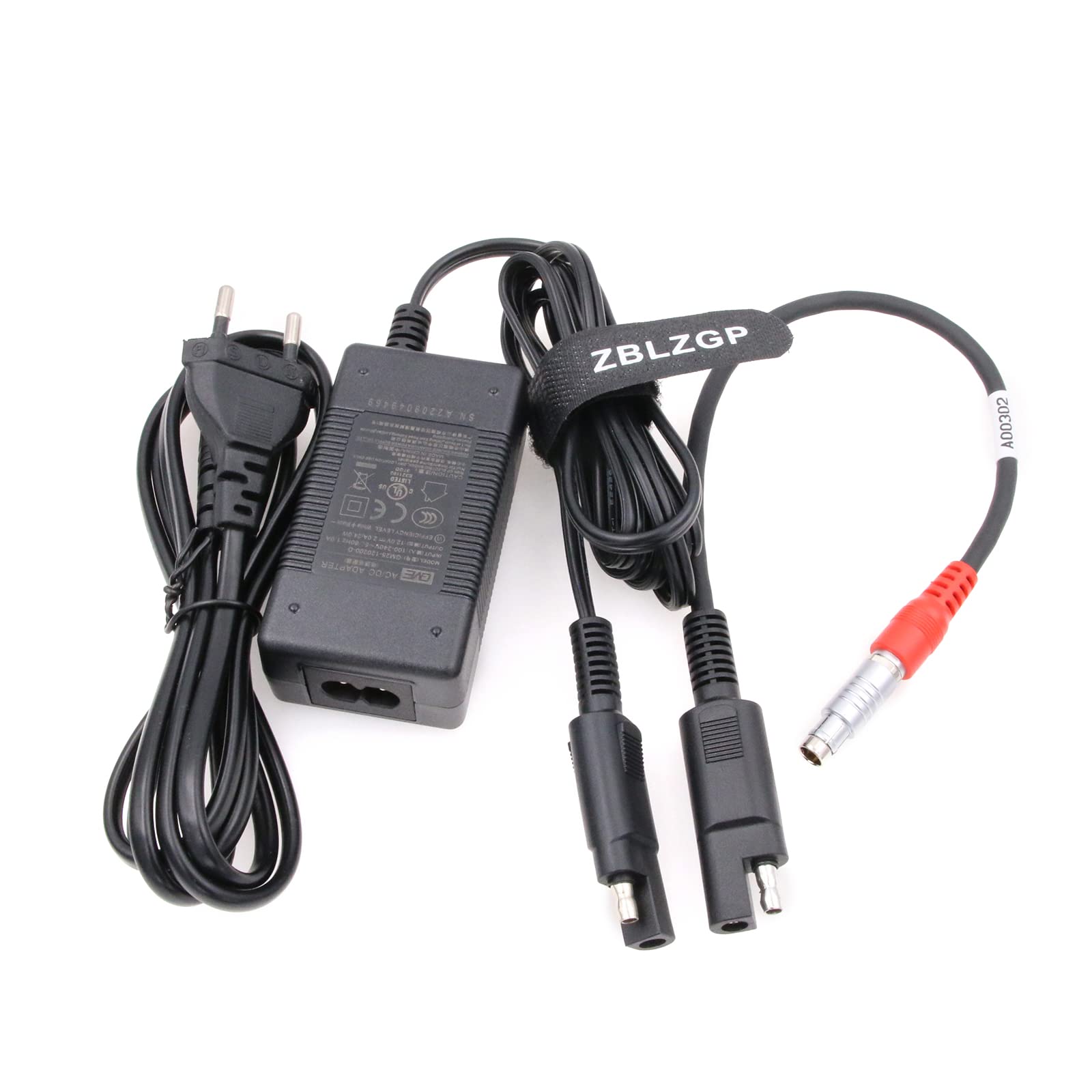 A00302 - Cable de alimentación con adaptador de carga para GPS HiPer a SAE de 2 pines