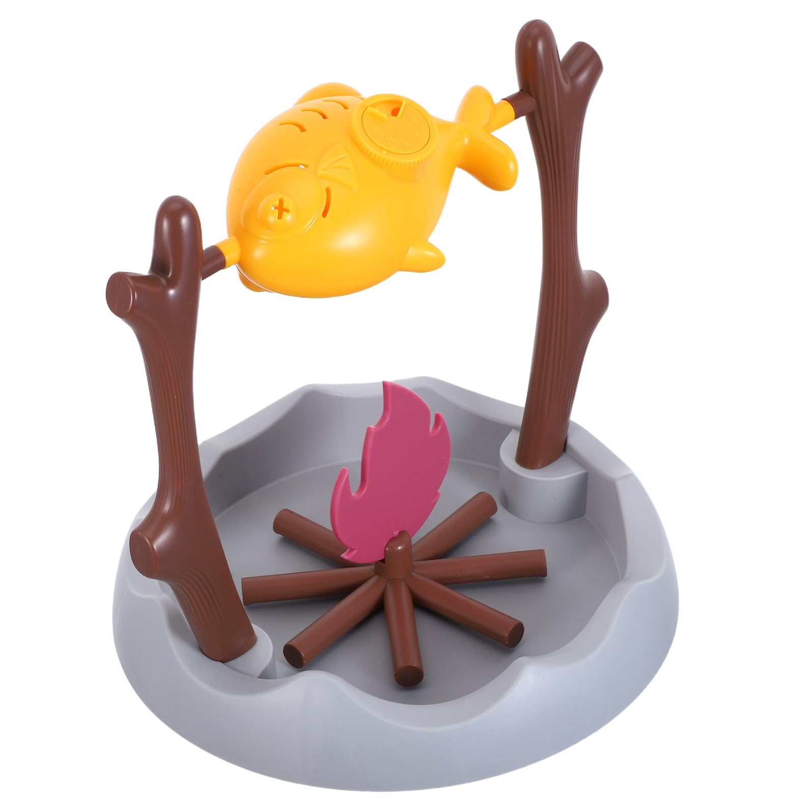 Alasum Interaktiver Katzenpuzzlespielzeug Leckerli Spender aus Abs mit Drehbarer Fleischform für Indoor Kontrollierte Portionierung und Visuelle Beschäftigung