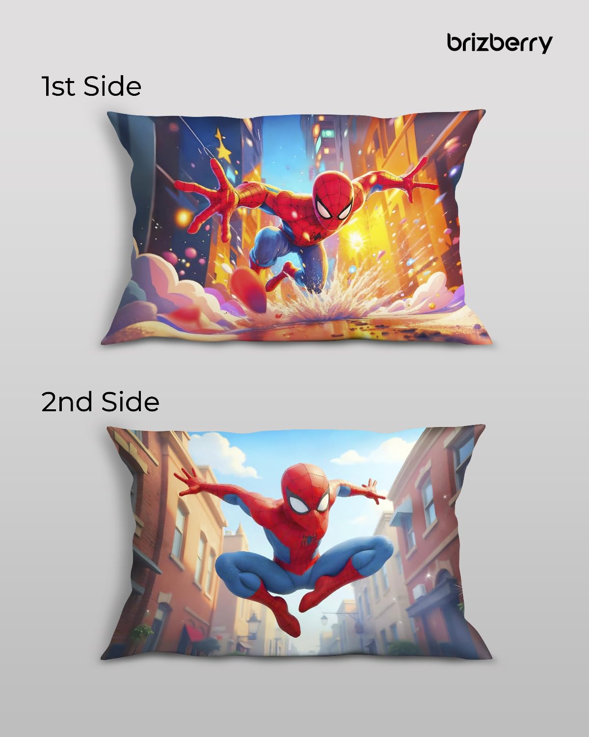 Brizberry® Kids Pillow Cushion with Super Soft Fabric | Animal & Cartoon Prints | 12x18 inches (Design 33) - Image 2 thumbnail