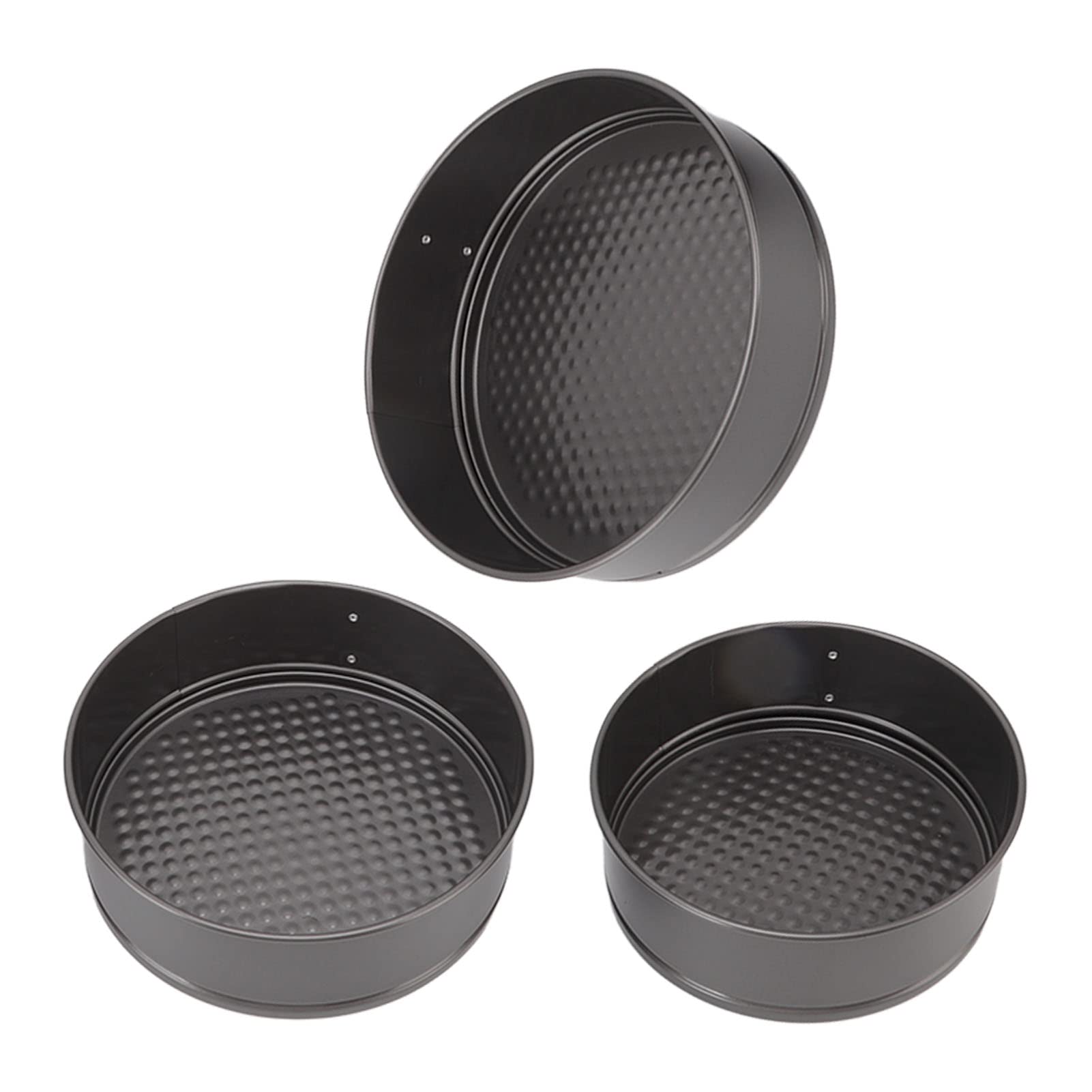 3-teiliges antihaftbeschichtetes Springform-Set mit abnehmbarem Boden, Käsekuchen-Backform für Ofen, Edelstahl-Verschluss, Backgeschirr für Käsekuchen, Pizza, Brot, Lasagne (24/26/28)