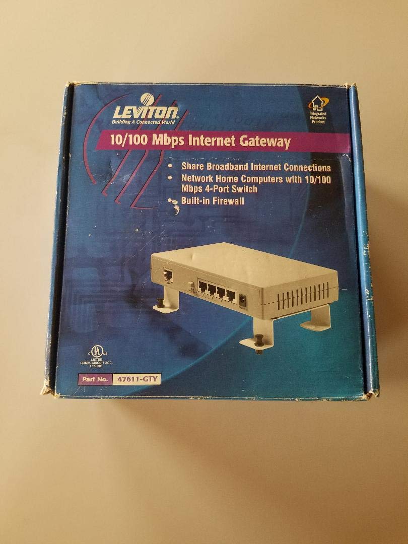Leviton 47611-GT4 10/100Mbps 4-Port Internet Gateway