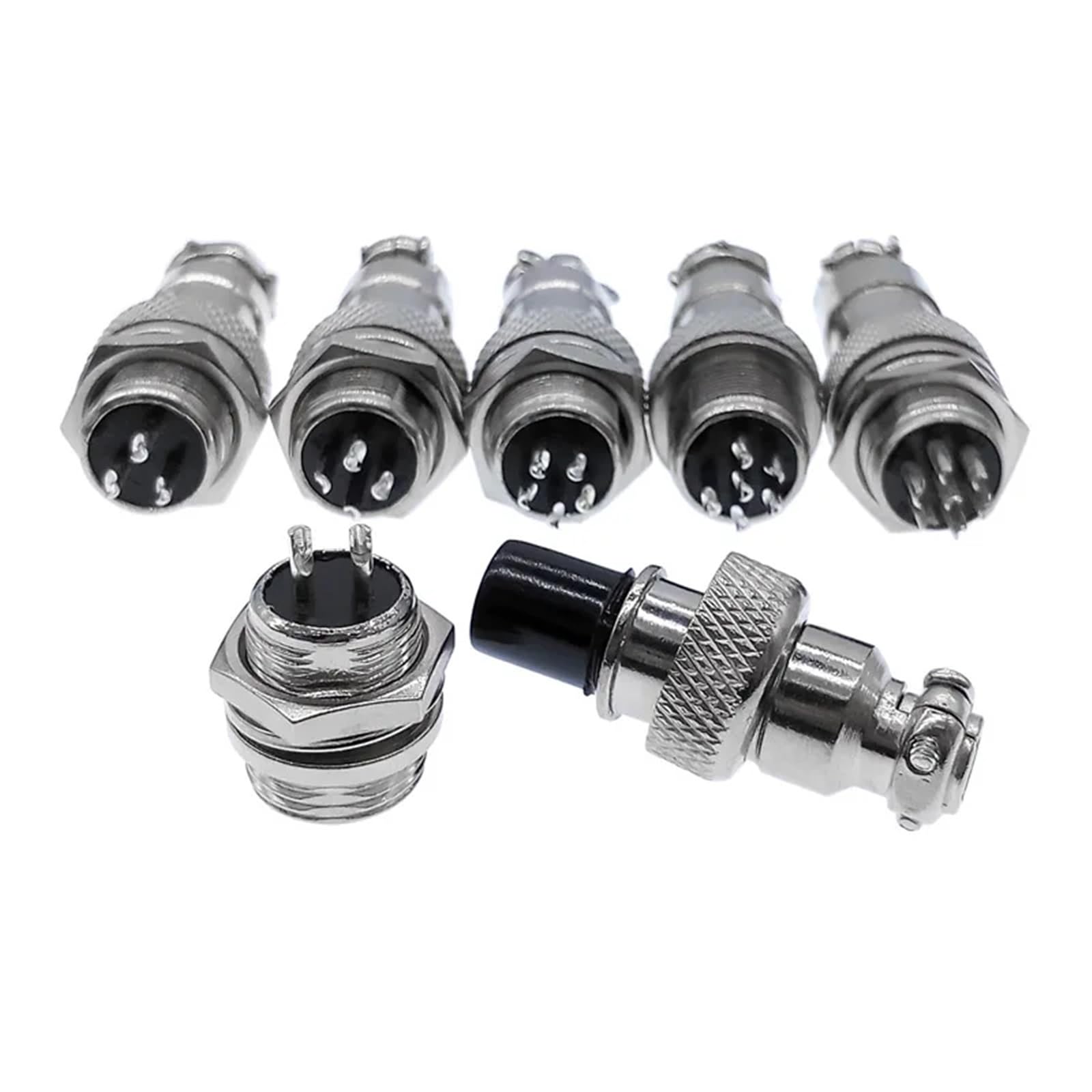 Conector de 12mm tipo aviación GX12 de 3 pines para soldar cables sin interferencias, pack de 10 8