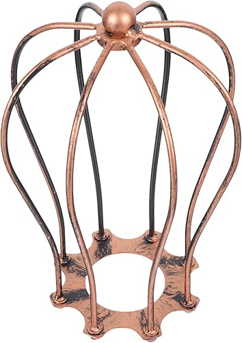 YARDWE Pantalla de alambre vintage vintage de repuesto para lámpara industrial, lámpara colgante, jaula de alambre de metal, pantalla de pomelo,