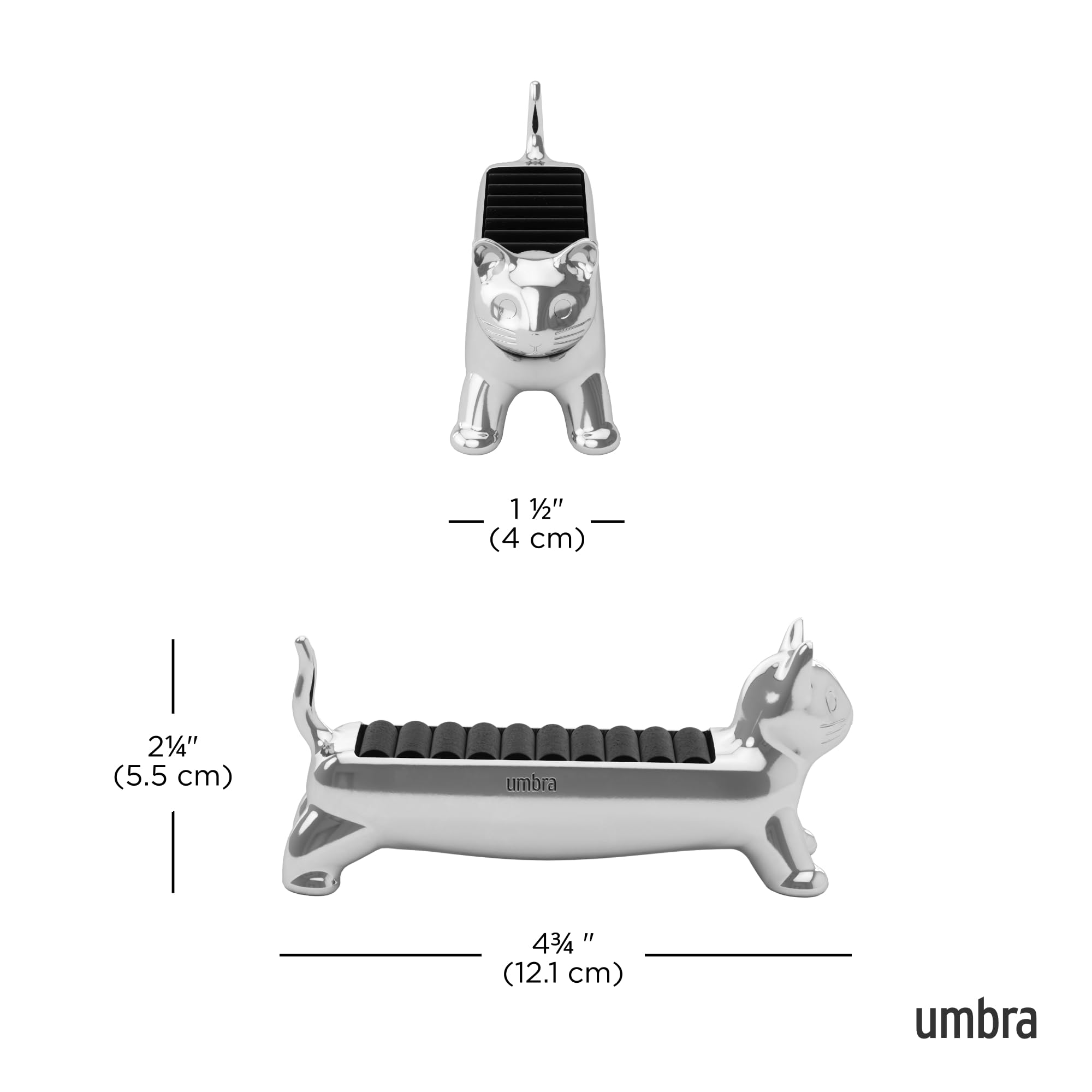Umbra Uchwyt na pierścionek dla kota Ali, chromowany