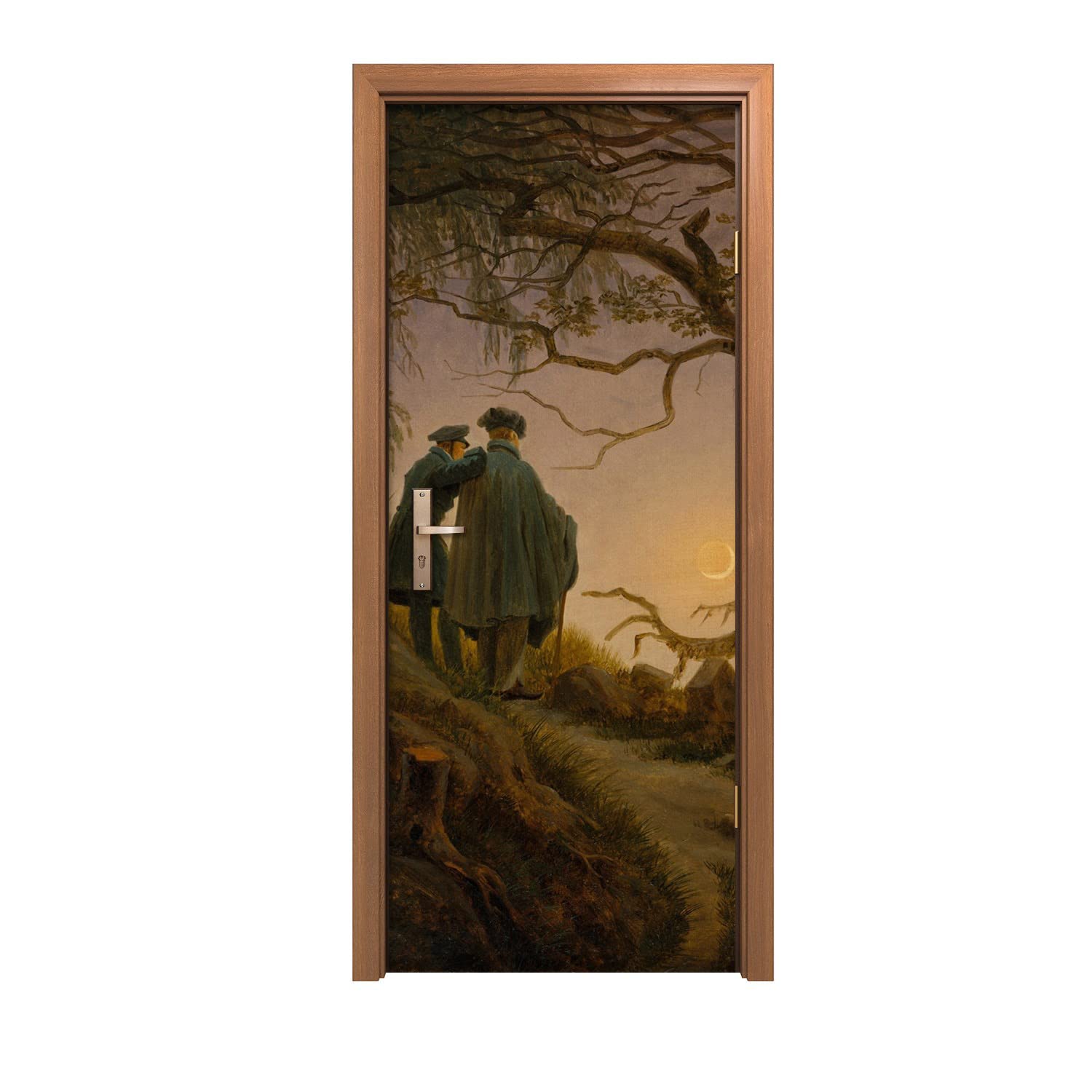 Autocollant de porte forêt et soleil 80x200cm pour décoration murale