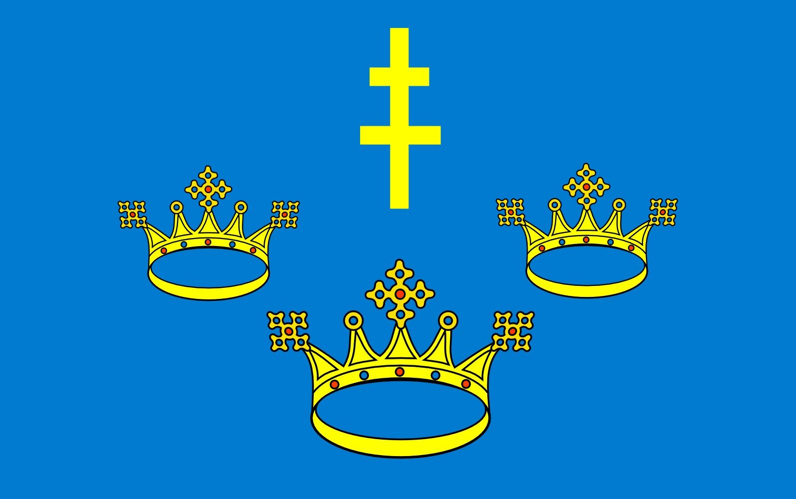 Drapeau POL powiat starachowicki pour décoration extérieure de commémoration