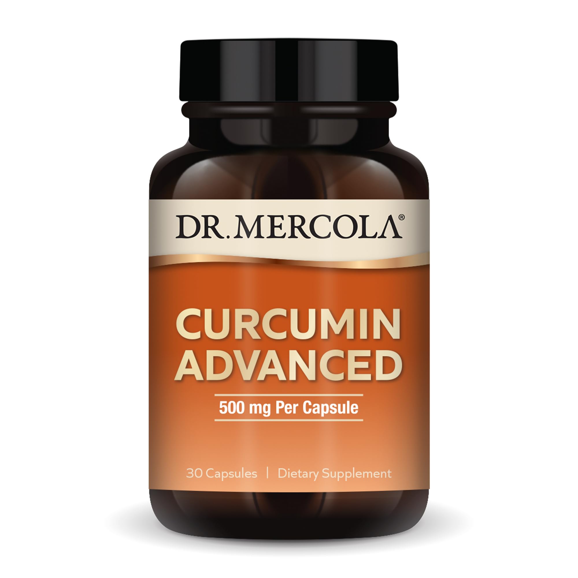 Dr. Mercola Curcumin Advanced, 500 mg, 30 Capsules (30 Servings) 30 Count (Pack of 1)