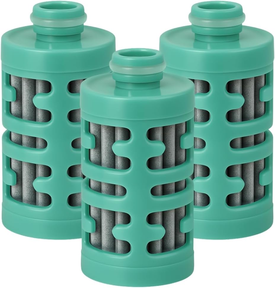 Nispira Activated Carbon Water Filter Replacement Compatible with Philips GoZero Adventure Water Bottle, 3 Pcs