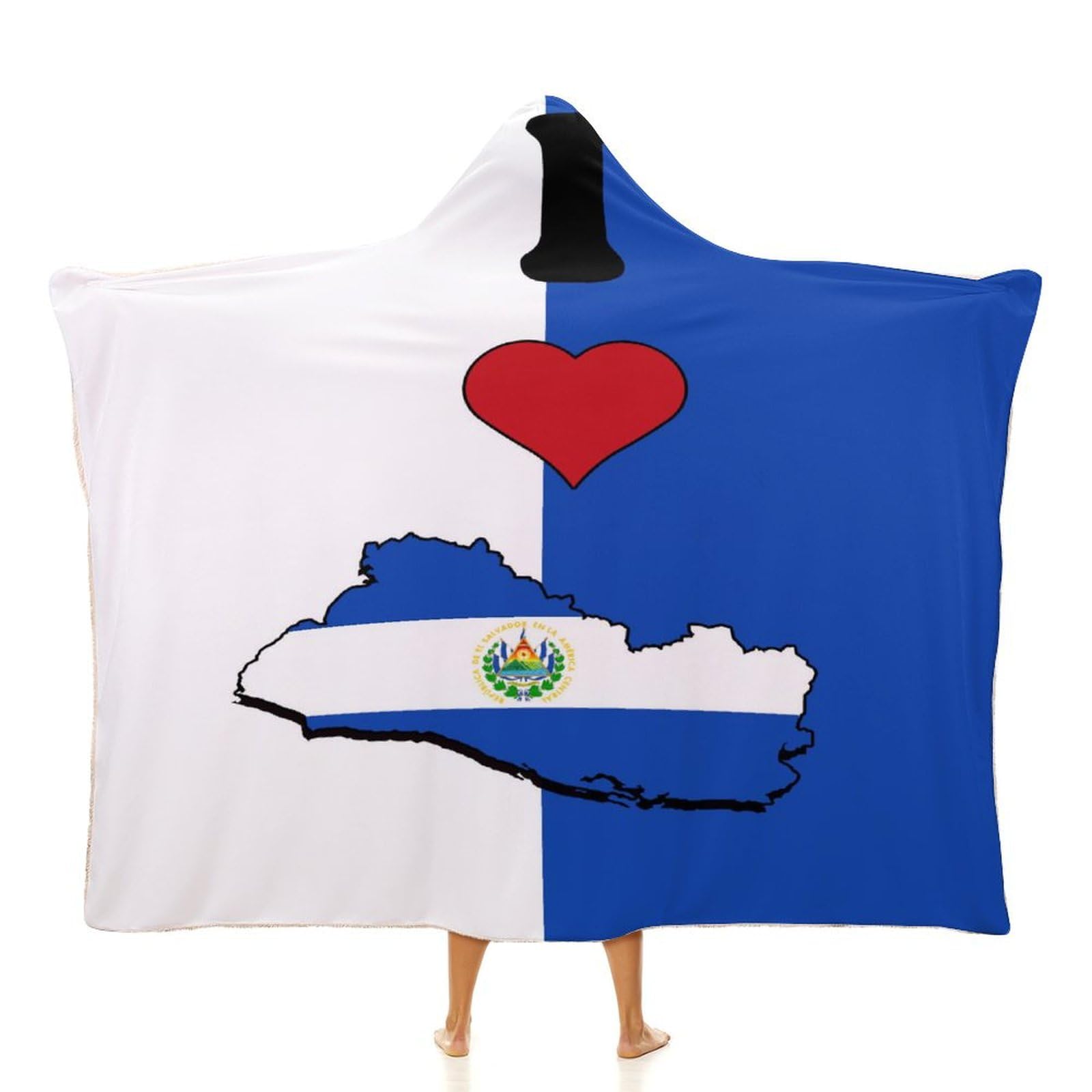 Couverture à capuche El Salvador pour voyage maison et lit doudou
