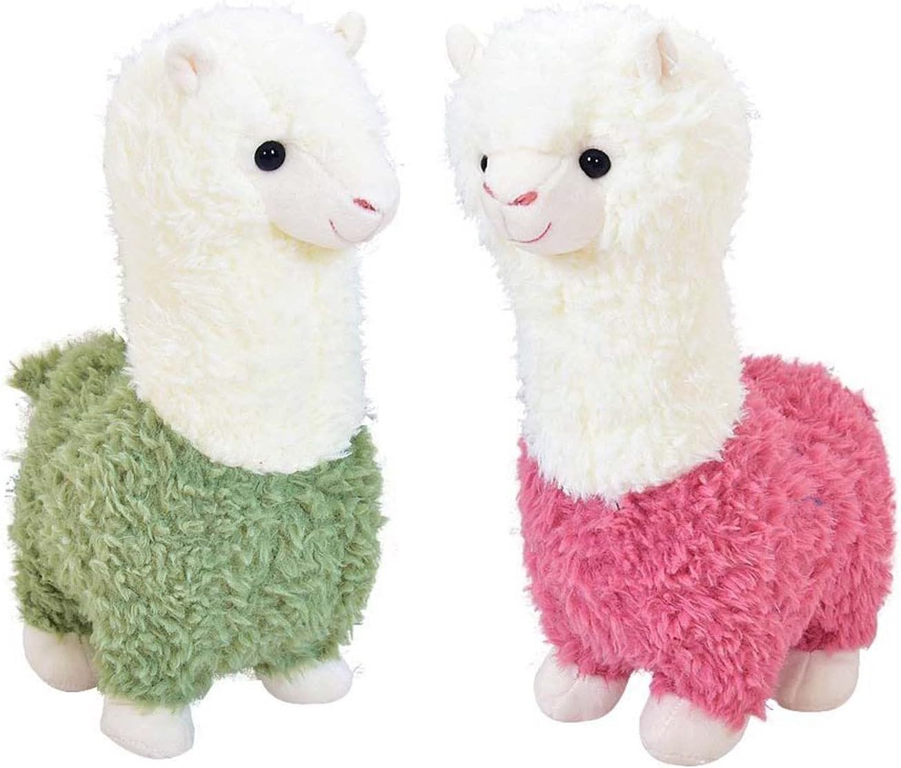 YUKOUQIAN Llama Stuffed Animal Cute Llama Plush Alpaca Toy 9.8 inch for Girls Boys 2 Pieces(Alpaca)