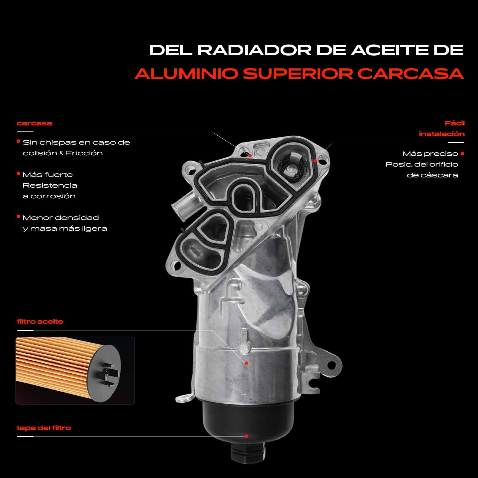 Frankberg Enfriador de aceite aceite de motor refrigerado por agua