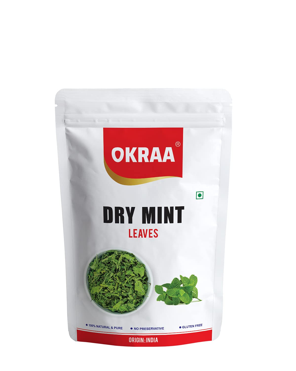 OKRAA Dry Mint Leaves - 100 GM/Pudina Patta (Dried Pure And Natural Leaf) (B091GQR31P) Amazon Price History, Amazon Price Tracker