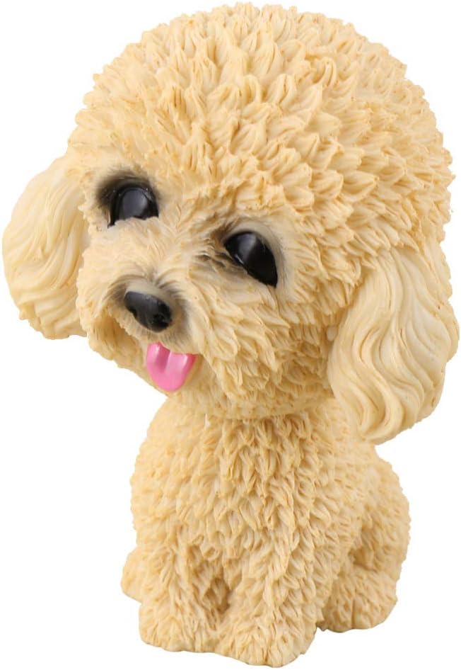 Amosfun Cartoon Animal Desktop Ornament Office Decor Car Dashboard Decorations Automotive Crafts Head for Car Office Desk Decor Dog Decorations for Bedroom Home Table Ornament