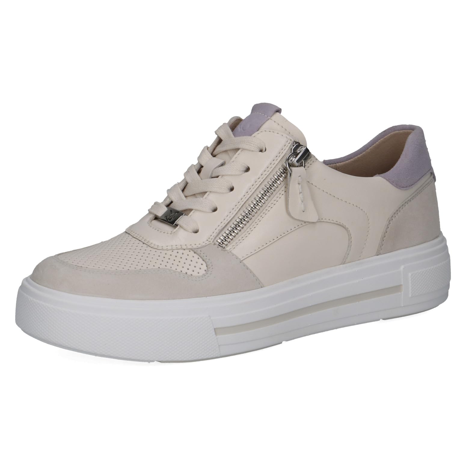CAPRICE Women's Leather Sneakers, Pink (Lavender Comb), 6 UK