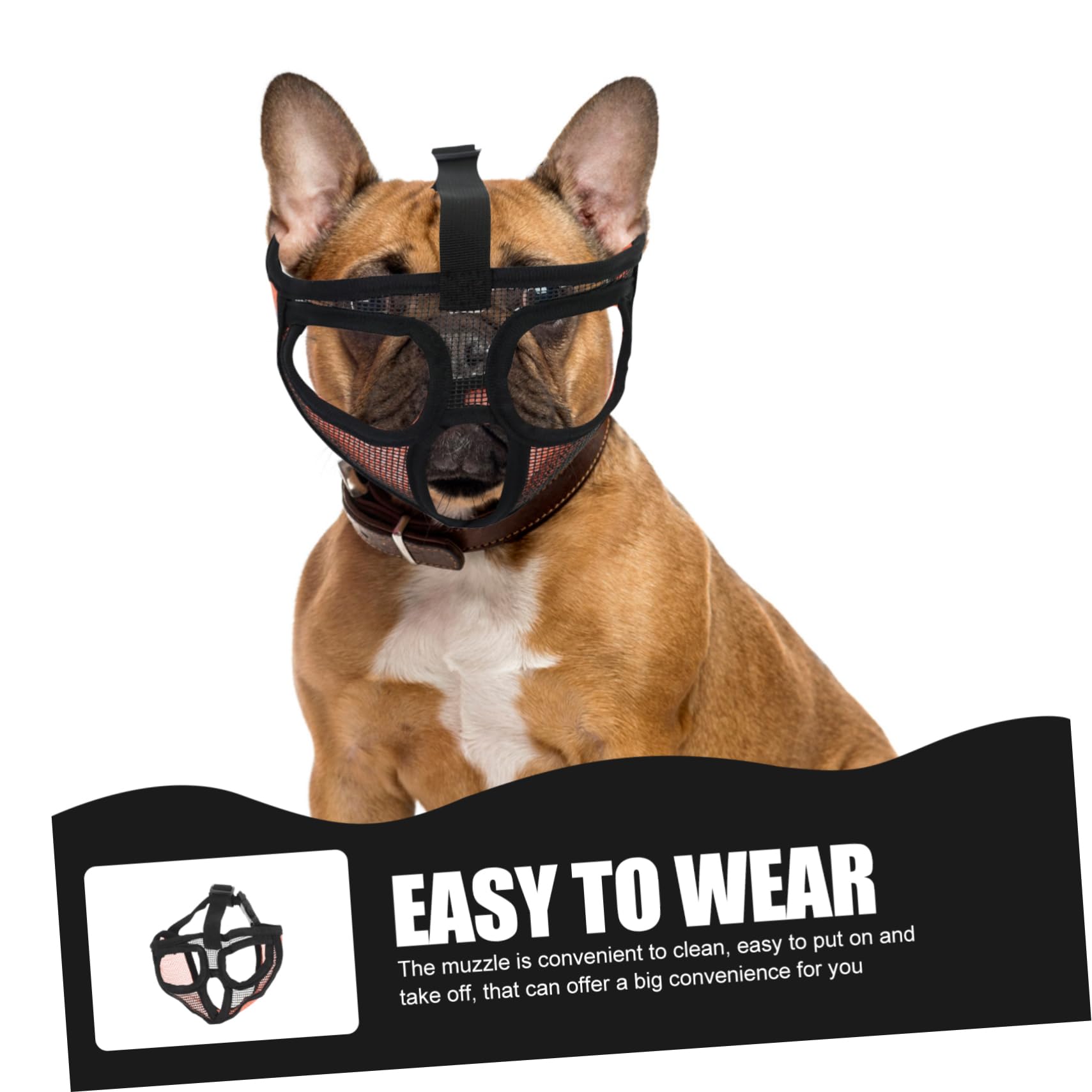 SUPVOX Breathable Adjustable Dog Muzzle for Barking and Chewing Prevention Lightweight Pet Mask for Dogs Comfortable Fit Strap for Gentle