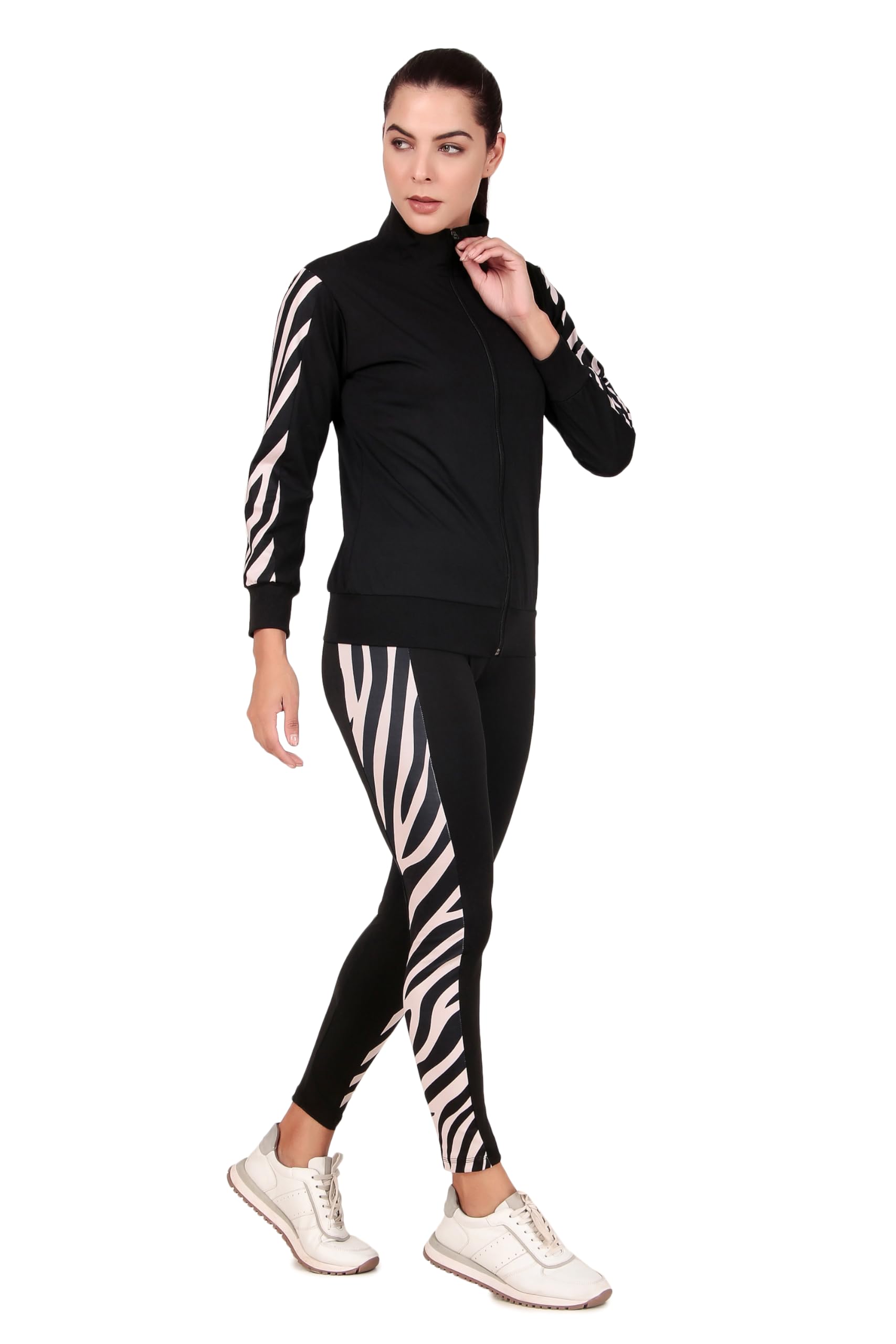 Benzos Women's Body Fitted Gym Running Sports Track Suit | Regular Casual Fit | Track Suit for Girls & Women | Fabric - Polyester