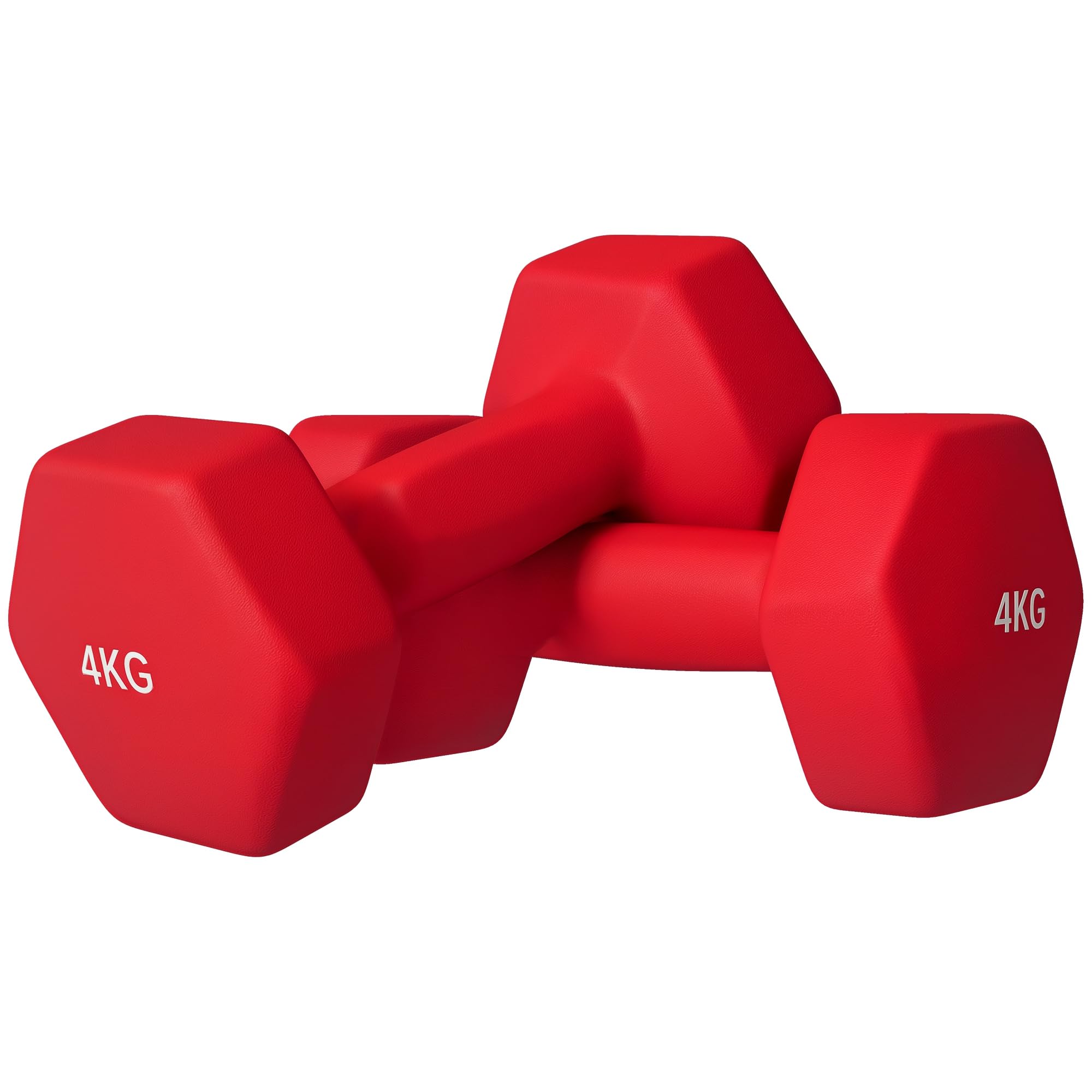 SPORTNOW - Juego de 2 mancuernas hexagonales con mango antideslizante para entrenamiento en casa, 2 x 5 kg