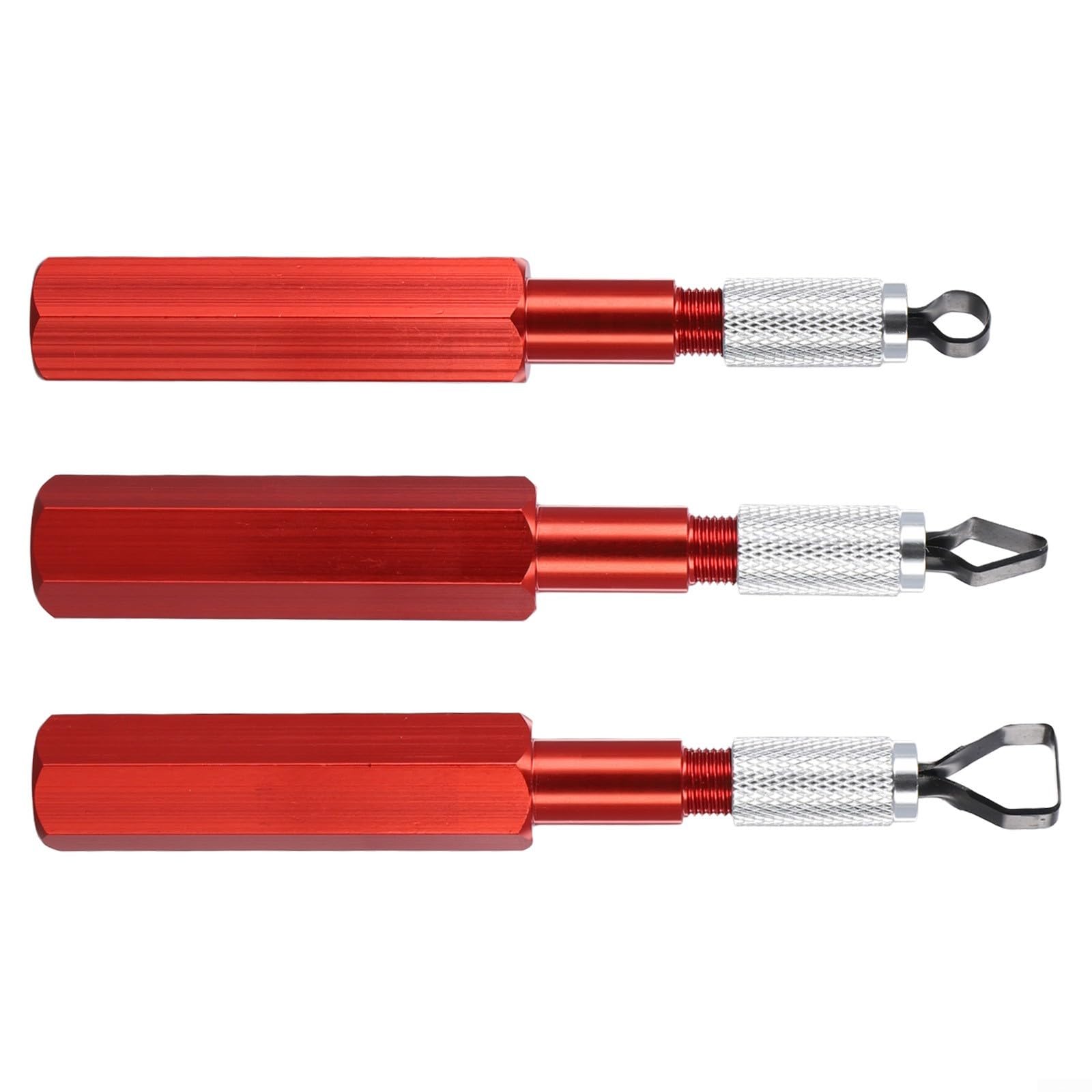 Eawfgtuw Manico per levigatura angolare per saldatura a pavimento in vinile PVC, cazzuola in lega di alluminio con 3, compatibile con strumenti di plastica per scuoiare, blu, giallo, rosso (rosso)