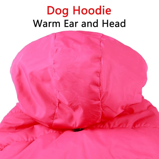 Foto 4 de 8 de JoyDaog - Sudadera con capucha para perro con forro polar cálido en invierno, chaqueta con capucha…
