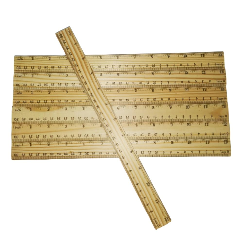 12 Inch Classroom Rulers 40 Pack Wooden Rulers 12 Inch - Bulk Classroom ...