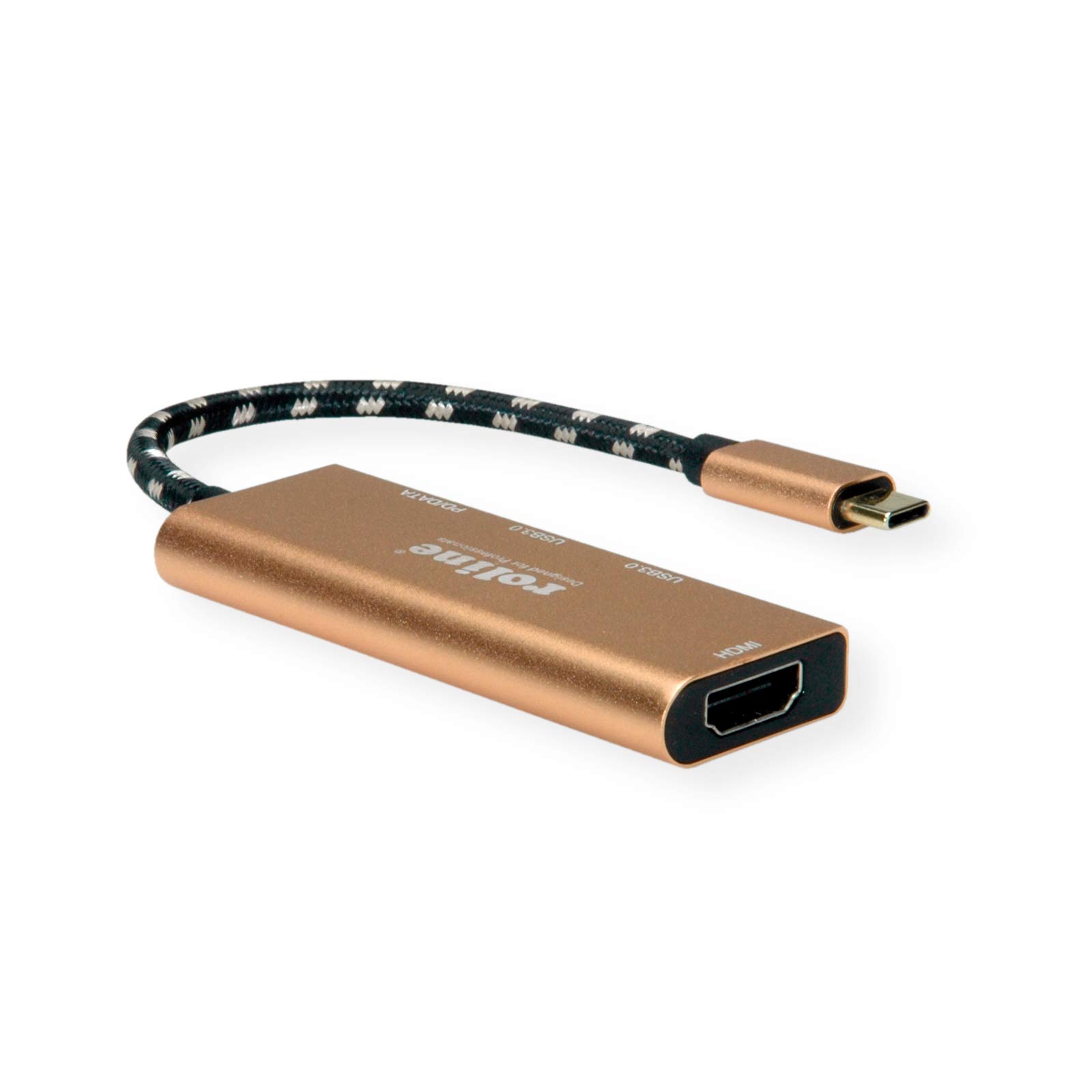 ROLINE GOLD - Docking station USB tipo C, HDMI 4K, 2 USB 3.2 Gen 1, 1 PD