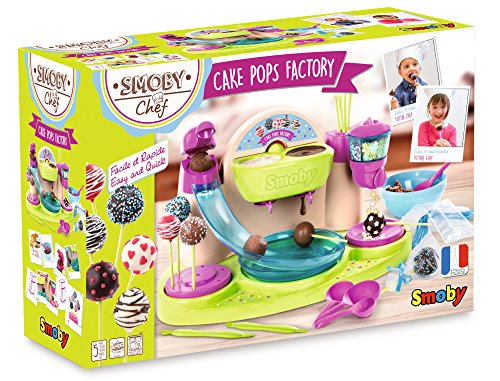 61J5VRL0vrL Smoby Chef - Cake Pops Factory - Fabrique à Cake Pop + Livre de Recettes - Atelier de Cuisine Enfant - Nombreux Accessoires - Dès 5 Ans - 312103