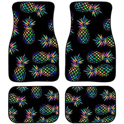 Pzz beach pineapple floor car mat set of 4 universal fit car floo…