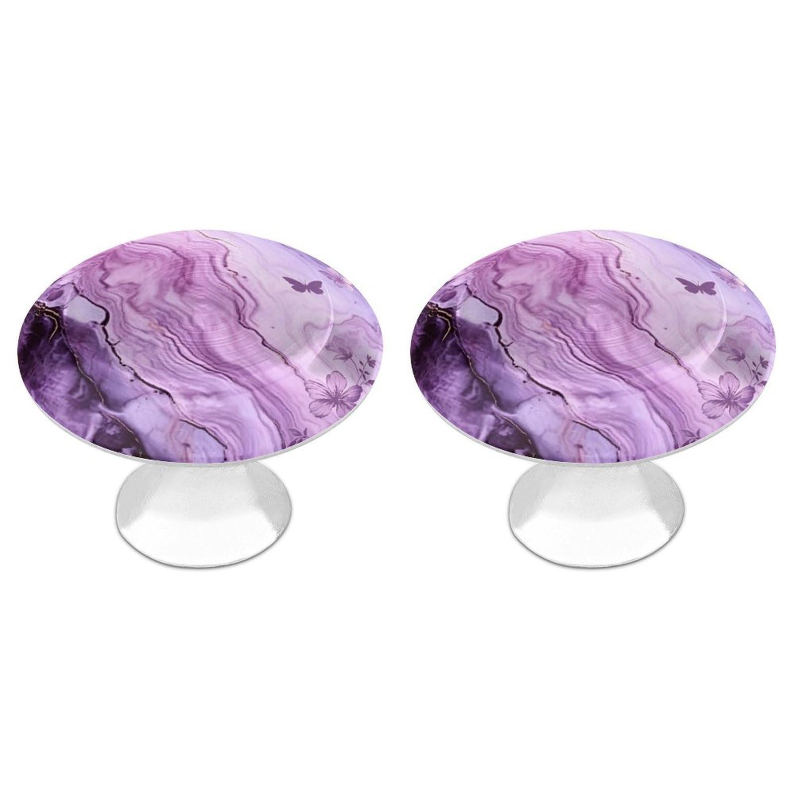 Btcowzrv Style Lavender Marble 2 Pack Cabinet Knobs Drawer Pulls