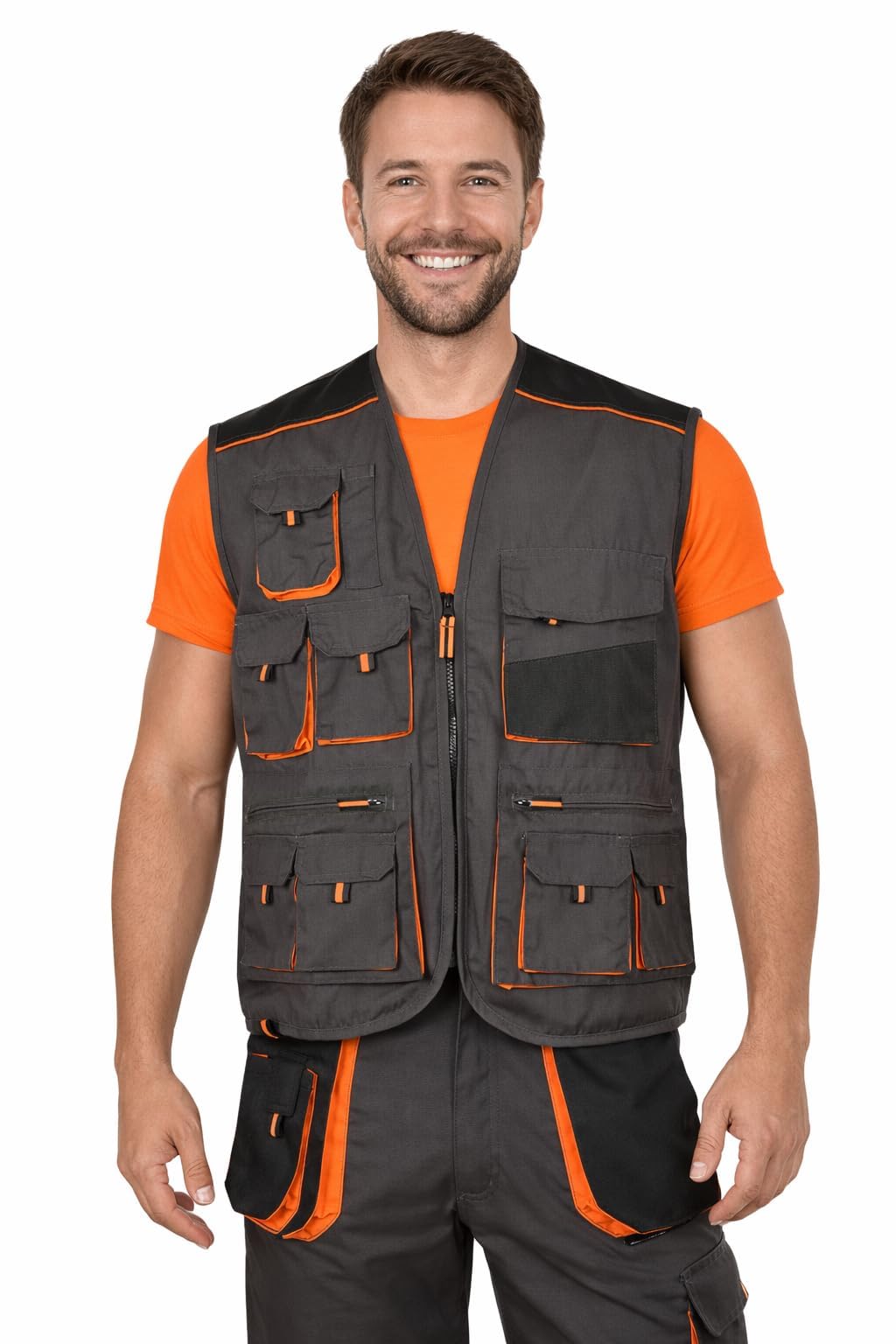 BWOLF ATLAS – Gilet Da Lavoro Uomo Multitasche, Resistente E Pratico
