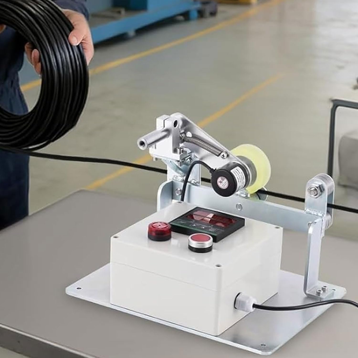 Contador Digital De Cables De Acero, Función De Alarma, Conmutación De Unidades Múltiples Para Cables Y Alambres, Herramienta De Medición De Longitud Mecánica, Pantalla Electrónica Tipo Rodillo.