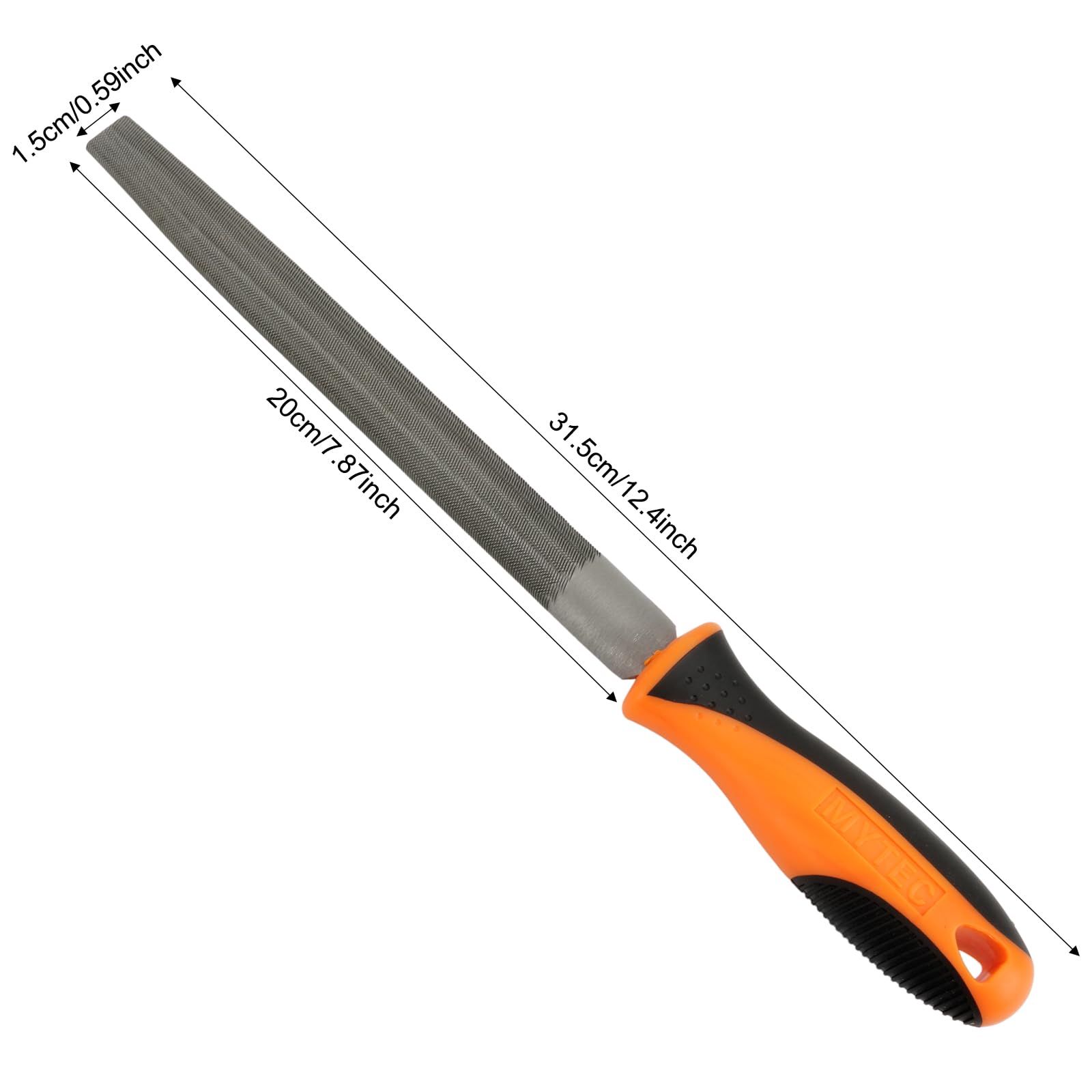 Metal File, Professional Files Tool, High Carbon Steel Woodworking File, Half-Round, for Crafts Metal & Wood Work, 320MM - Image 2
