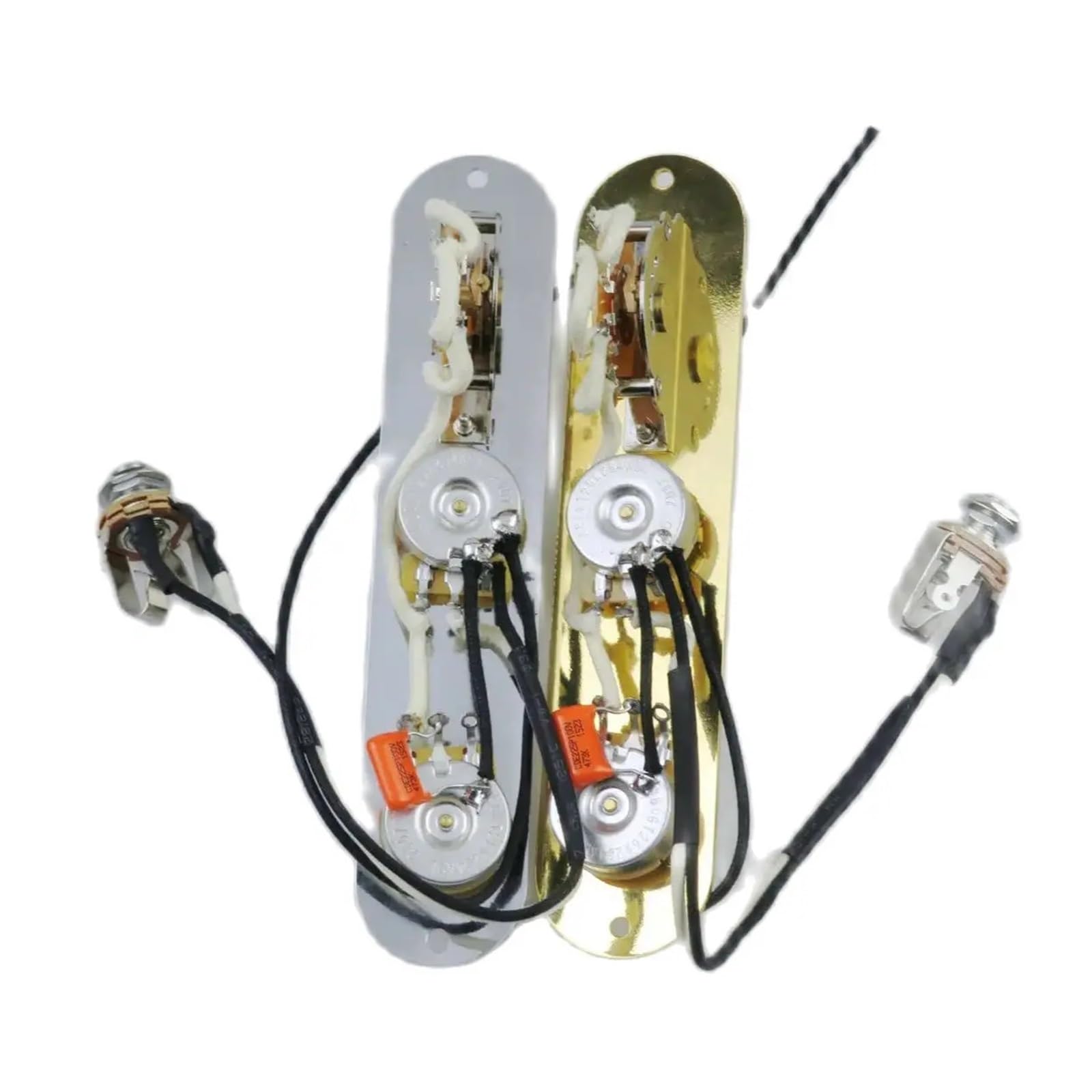 Arnés de cableado for pastilla de guitarra, potenciómetro de eje de cobre de 250K, aplicable a guitarra eléctrica TL(GOLDEN)