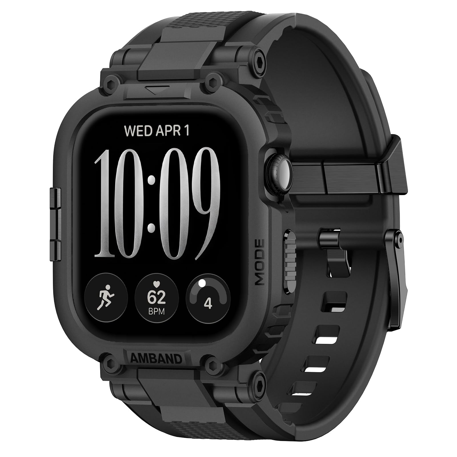 amBand Bands Case Compatible with Apple Watch Series 12 46mm for Men
