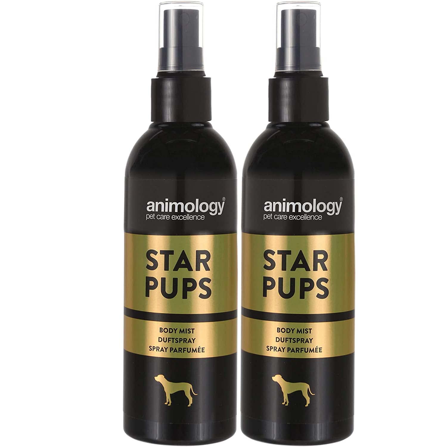 AnimologyStar Pups Body Mist – For A Pleasant-Smelling Dog Coat – 150 ml Deodorising Spray For Puppies – With Shea and Vanilla Long-Lasting Notes – Leaves the Coat Fresh – Innovative Formula 2 Pack