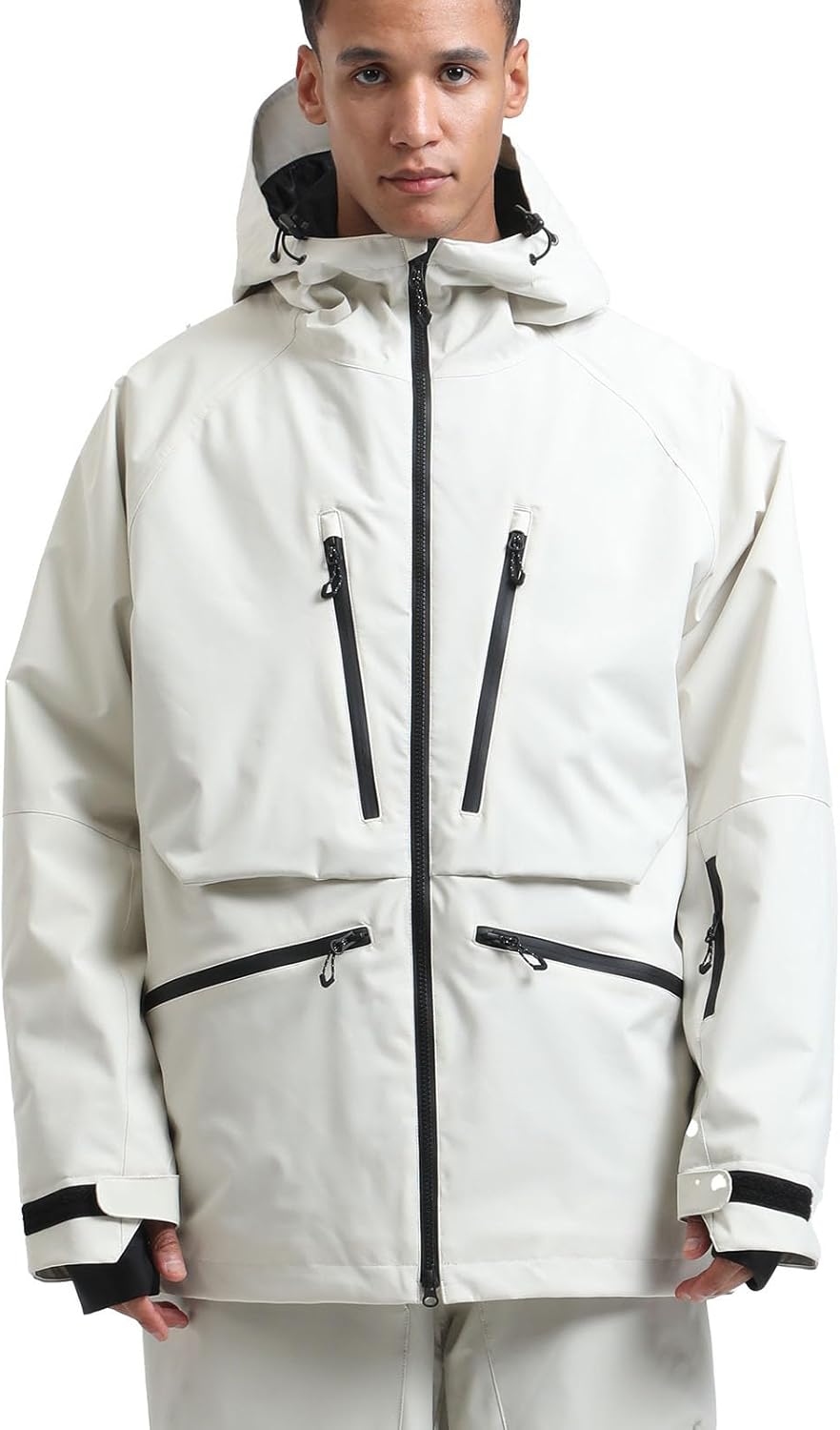 Mens Ski Jacket and Pant Set Unisex Hooded Snowboard Snow Jackets Baggy Oversized Waterproof Winter Ski Suit Outdoor